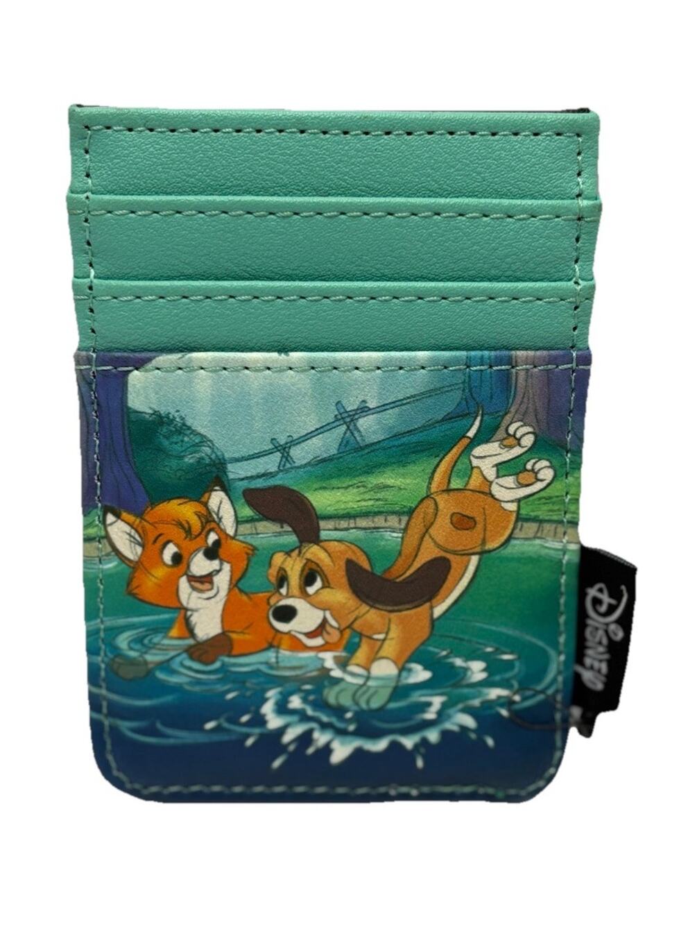 Loungefly Disney The Fox And The Hound Cardholder NEW PLAYING IN WATER